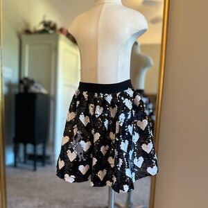 Lola + the Boys sequin hearts skirt 🖤